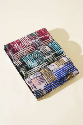 Asimetrik Çizgili 3'lü Bambu Eşarp Seti Asorti 2 - Thumbnail