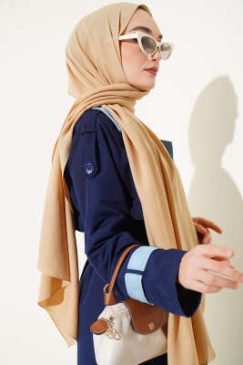 Cazz Düz Şal Kum Bej - Thumbnail