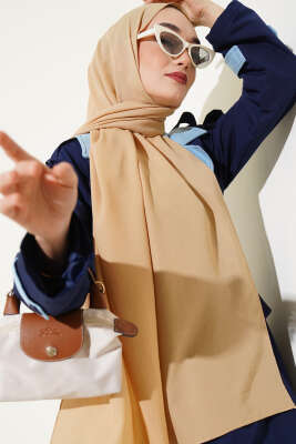 Cazz Düz Şal Kum Bej - Thumbnail