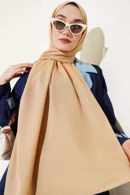 Cazz Düz Şal Kum Bej - Thumbnail