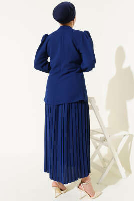 Pilise Etekli Tunik İkili Takım Lacivert - Thumbnail