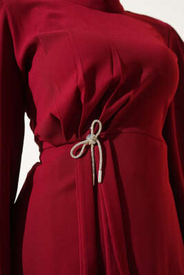 Pilise Etekli Tunik İkili Takım Bordo - Thumbnail