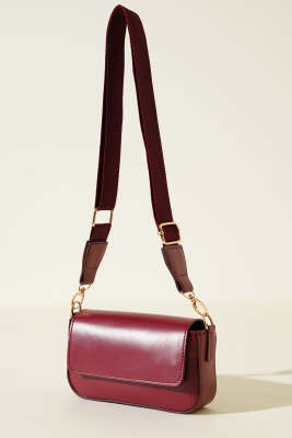 Pazarium - Tek Gözlü Mıknatıslı Kol Çantası Bordo