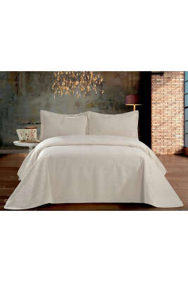 Pazarium - Çift Kişilik Yatak Örtüsü Gri