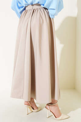 Kloş Tafta Etek Latte - Thumbnail