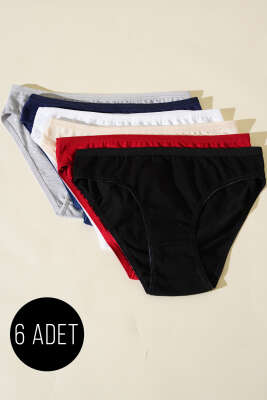 Bayan Basic 6'lı Külot Asorti 2 - Thumbnail