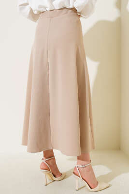 Düz Kloş Etek Bej - Thumbnail