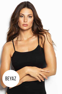 Pazarium - İp Askılı Atlet Beyaz