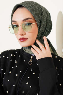 MK Desen Soft Eşarp Çağla Yeşili - Thumbnail