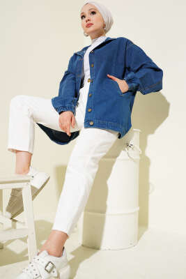 Yarasa Kol Kot Ceket Kot - Thumbnail