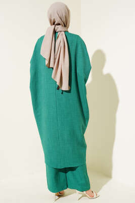 Tül Çiçekli Kimonolu Üçlü Takım Benetton - Thumbnail