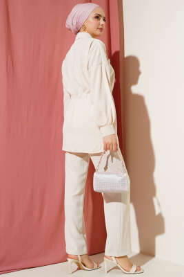 Bel Tünelli Bağcıklı Linda İkili Takım Taş - Thumbnail