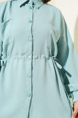 Bel Tünelli Bağcıklı Linda İkili Takım Mint - Thumbnail