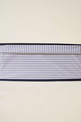 Çizgili Kapaklı Kutu Hurç Lacivert - Thumbnail