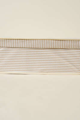 Çizgili Kapaklı Kutu Hurç Krem - Thumbnail