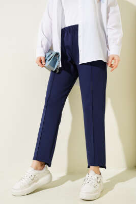 Çımalı Dar Paça Scuba Pantolon Lacivert - Thumbnail