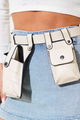 Kemer Çanta Bej - Thumbnail