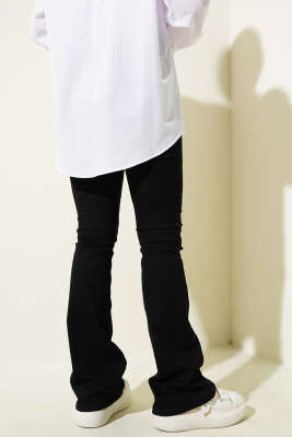 İspanyol Bol Paça Pantolon Siyah - Thumbnail