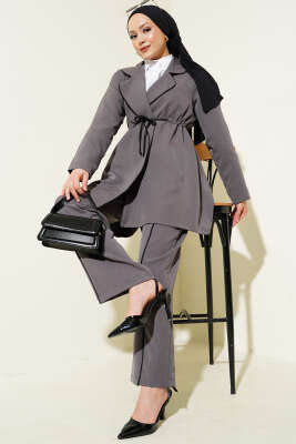 Pazarium - Bel Tünelli Biye Detaylı İkili Takım Füme