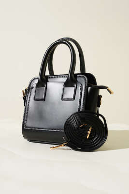 Pazarium - Kutu Model El Çanta Siyah