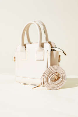 Pazarium - Kutu Model El Çanta Krem