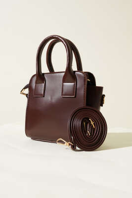 Pazarium - Kutu Model El Çanta Kahve