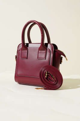 Pazarium - Kutu Model El Çanta Bordo