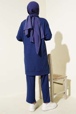 Fitilli İkili Takım Lacivert - Thumbnail