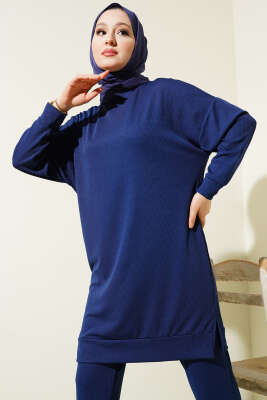 Fitilli İkili Takım Lacivert - Thumbnail