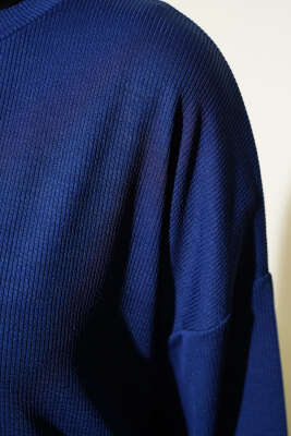 Fitilli İkili Takım Lacivert - Thumbnail