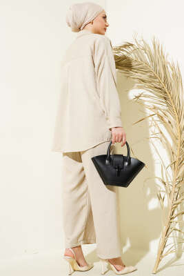 Çiçek Aksesuarlı Tunik İkili Takım Taş - Thumbnail