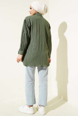 Kol Apoletli Gömlek Haki - Thumbnail