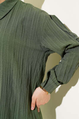 Kol Apoletli Gömlek Haki - Thumbnail