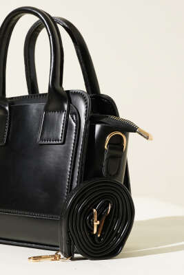 Kare Model Çanta Siyah - Thumbnail