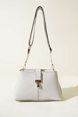 Baget Kilitli Kol Çantası Gri - Thumbnail