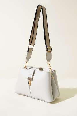 Baget Kilitli Kol Çantası Gri - Thumbnail