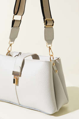 Baget Kilitli Kol Çantası Gri - Thumbnail