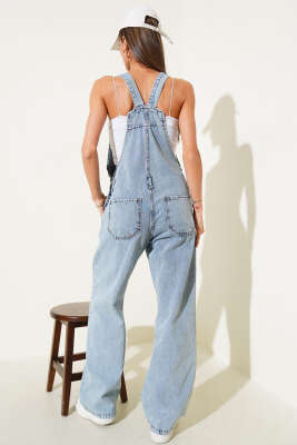 Ön Cepli Salaş Kot Slopet Mavi - Thumbnail