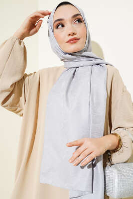 Paisley Desen Jakar Şal Gri - Thumbnail