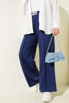 Pazarium - Balance Armalı Bel Lastikli Pantolon Parlement