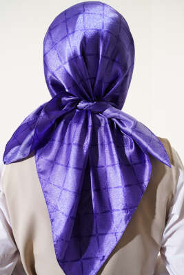 Picasso Kumlu Jakar Eşarp Lavanta - Thumbnail