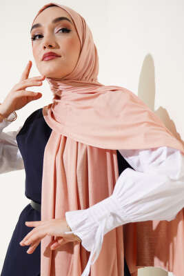 Pazarium - Klasik Penye Şal Somon