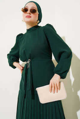 Pilise Etekli Tunik İkili Takım Zümrüt - Thumbnail