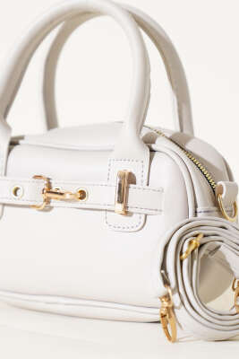 Kanca Kemerli Mini Çanta Taş - Thumbnail