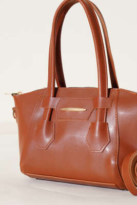 Metal Armalı Fermuarlı Çanta Taba - Thumbnail