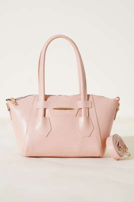 Metal Armalı Fermuarlı Çanta Pudra - Thumbnail