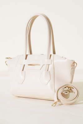 Metal Armalı Fermuarlı Çanta Krem - Thumbnail