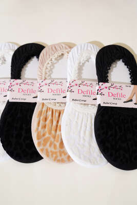 Bayan 6'lı Dantel Babet Çorap Asorti 2 - Thumbnail