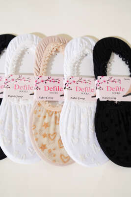 Bayan 6'lı Dantel Babet Çorap Asorti 9 - Thumbnail