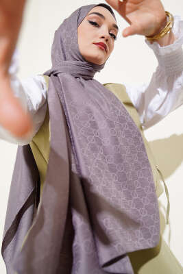 VS Desen Jakar Şal Füme - Thumbnail